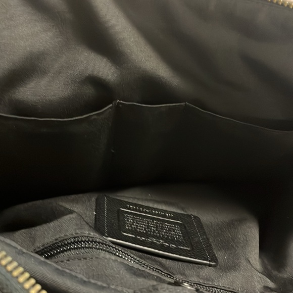 Coach Mens Black Leather Messenger/Laptop Bag - Picture 10 of 16